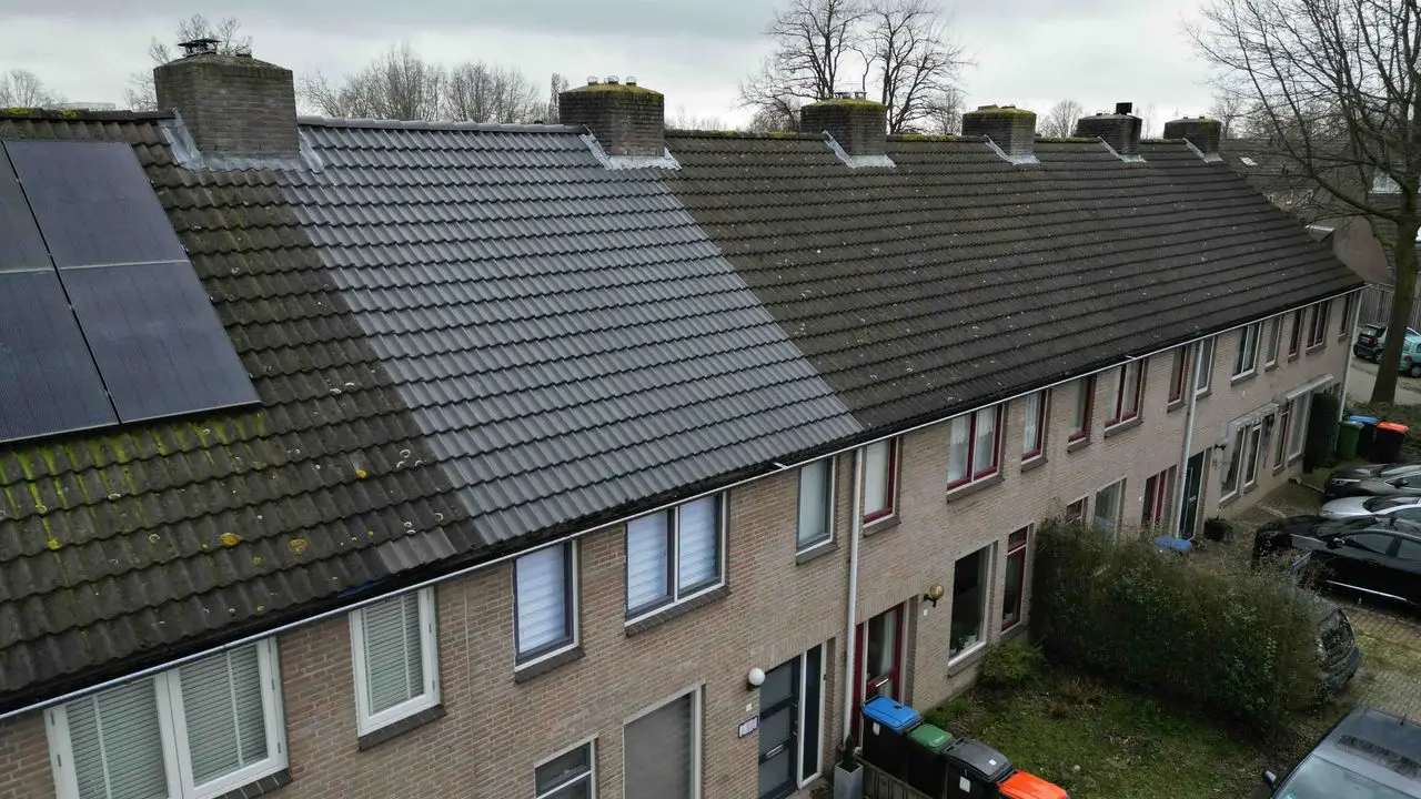 Herstel van stormschade aan een dak